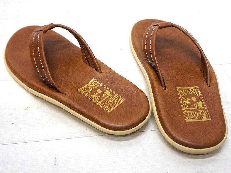 ISLAND SLIPPER（アイランドスリッパ）PT202 レザートングサンダル/Buff（ブラウン） -  タイガース・ブラザース本店オンラインショップ