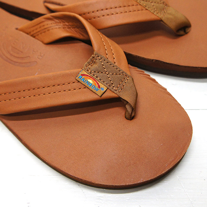 Rainbow Sandals（レインボーサンダル）Single Layer Classic Leather Sandal（シングルレイヤー クラシックレザーサンダル）/Tan Brown（タンブラウン） - タイガース・ブラザース本店オンラインショップ
