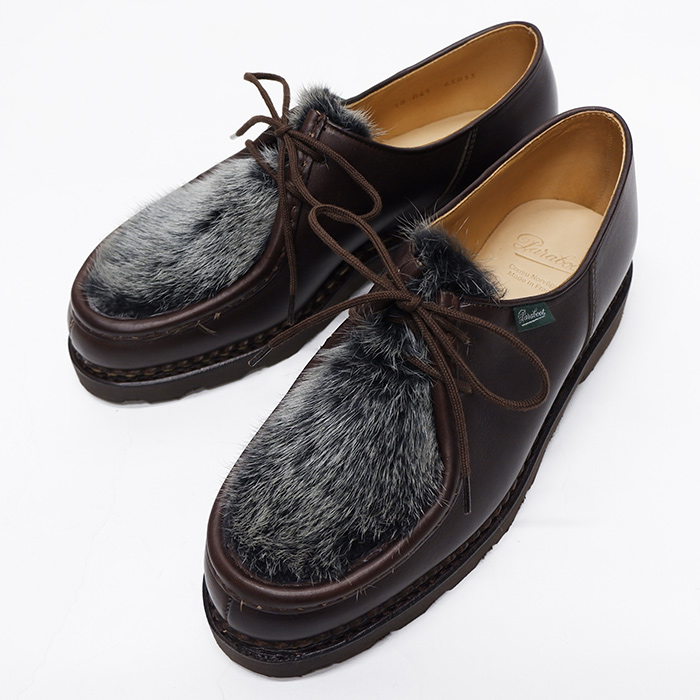 PARABOOT パラブーツ × EDIFICE MICHAEL ミカエル シューズ アザラシ ファー ベージュ サイズ42E 正規品 / 32253