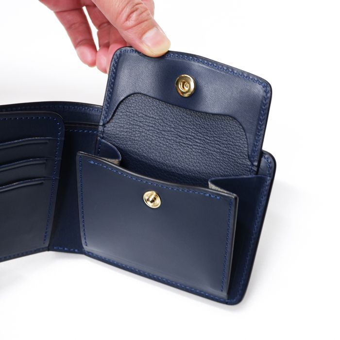 Wild Swans ワイルドスワンズ Grounder グラウンダー 2つ折りウォレット イングリッシュブライドル Navy ネイビー タイガース ブラザース本店オンラインショップ