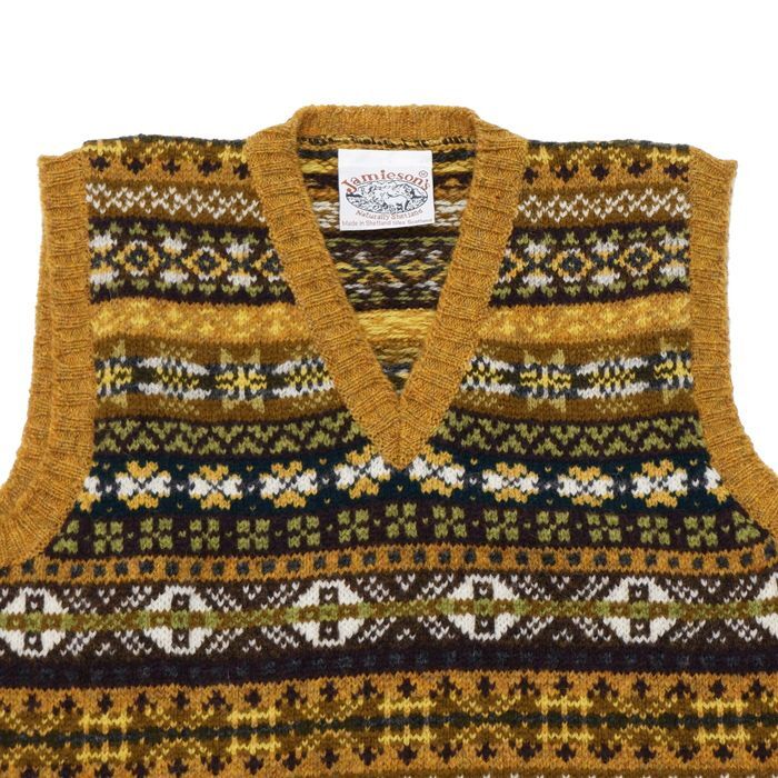 Jamieson's（ジャミーソンズ）Fair Isle V-Neck Vest（フェアアイル柄V