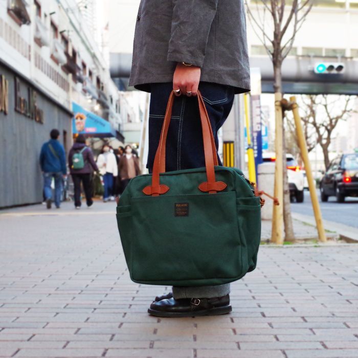 FILSON（フィルソン）TOTE BAG WITH ZIPPER（ジッパー付トートバッグ）/GREEN（グリーン）