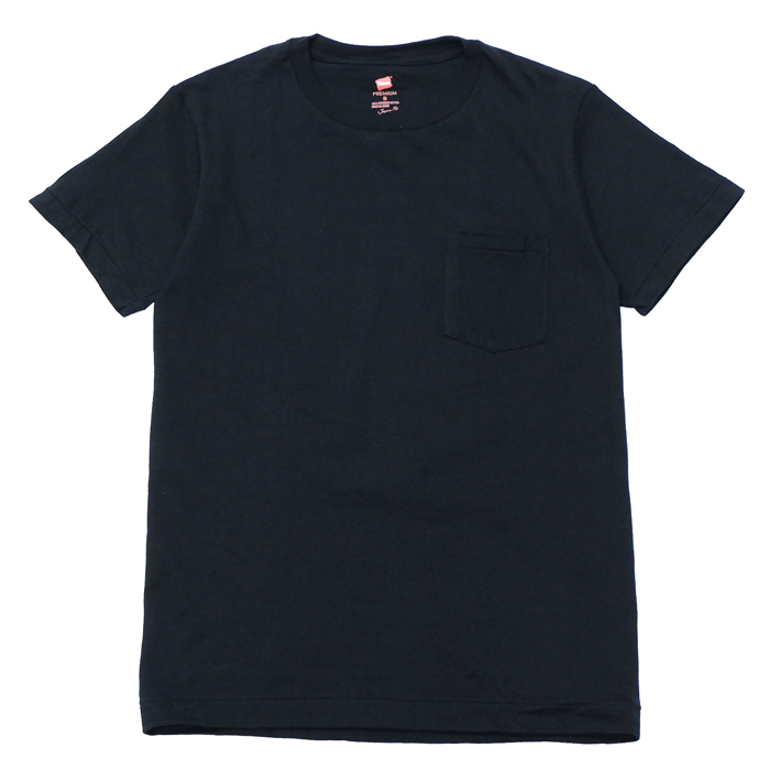 Hanes ヘインズ Premium Japan Fit Crew Neck T Shirt With Pocket プレミアム ジャパンフィットポケット付クルーネックtシャツ Black ブラック タイガース ブラザース本店オンラインショップ