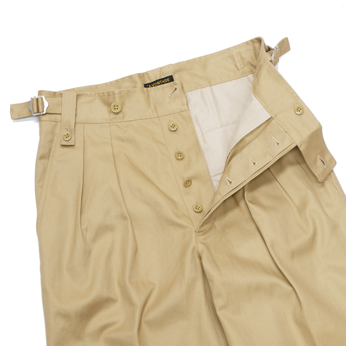 A VONTADE（アボンタージ）Gurkha Trousers（グルカトラウザー）Highcount  Twill⁄Beige（ベージュ）裾上げ無料 - タイガース・ブラザース本店オンラインショップ