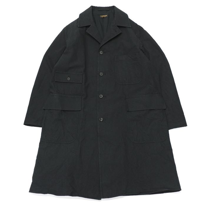 A VONTADE（アボンタージ）Atelier Long Coat（アトリエロングコート）Wool Cotton Buff  Cloth/Black（ブラック） - タイガース・ブラザース本店オンラインショップ