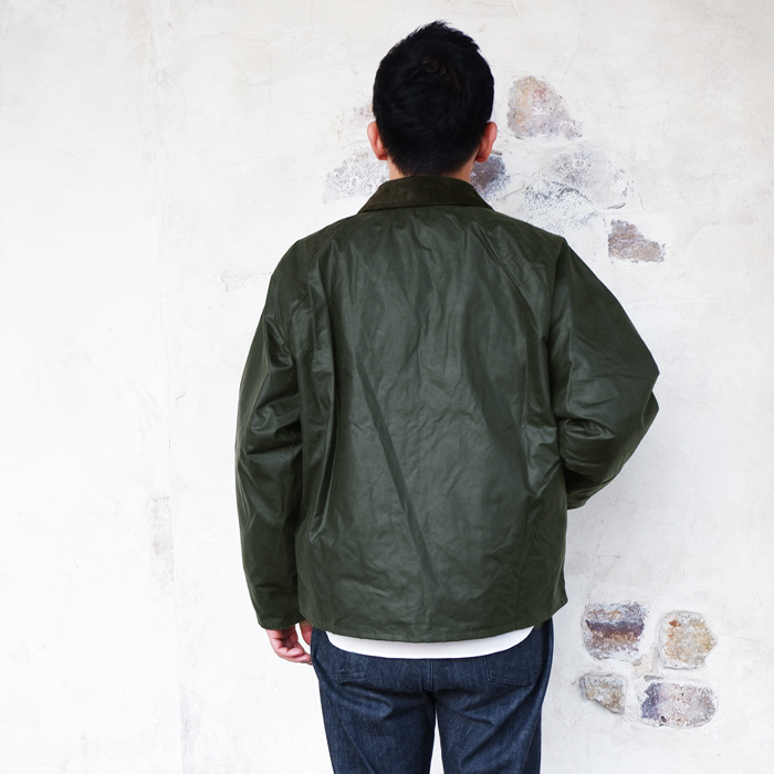 Barbour TRANSPORT WAX JACKET sage 40