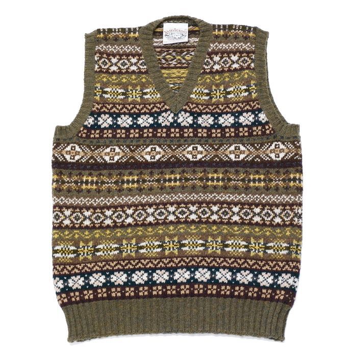 Jamieson's（ジャミーソンズ）Fairisle V-Neck Vest（フェアアイル柄V ...