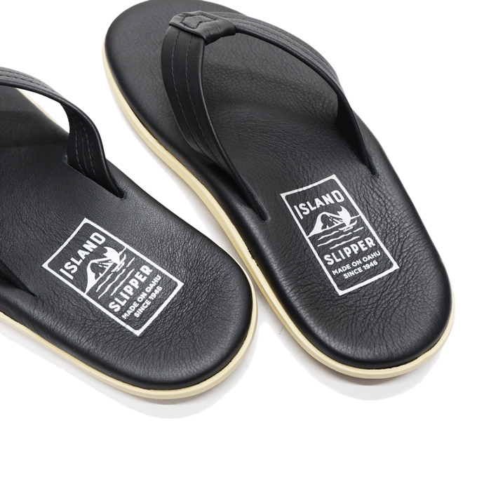 ISLAND SLIPPER レザートングサンダル black