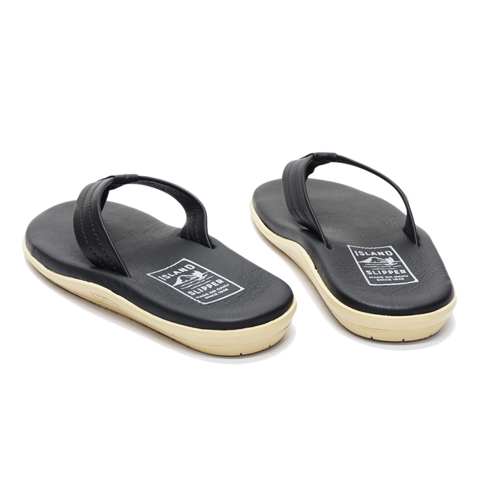 ISLAND SLIPPER レザートングサンダル black