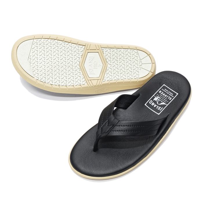 ISLAND SLIPPER レザートングサンダル black