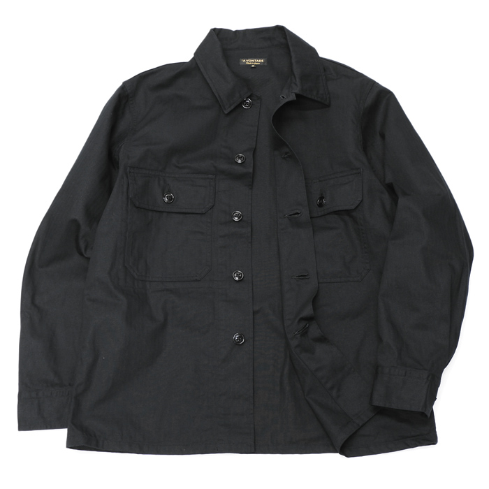 A VONTADE ミリタリー ユーティリティシャツジャケット M 黒 ブラック