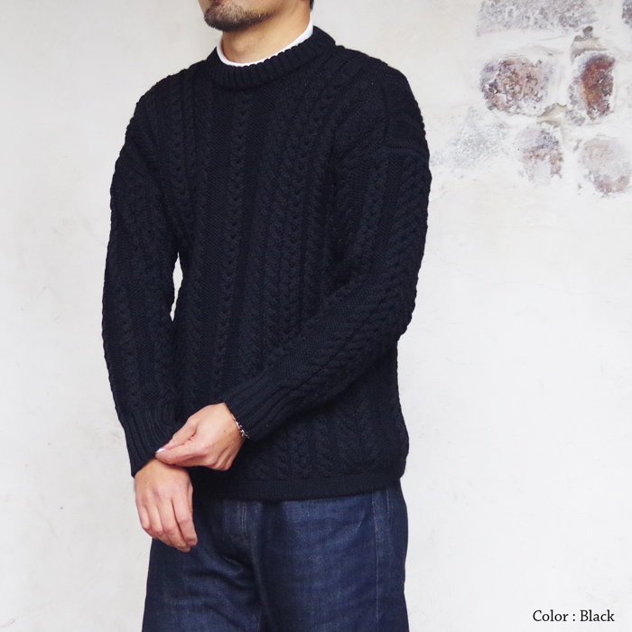 Guernsey WOOLLENS（ガンジーウーレンズ）CREW NECK ALLAN SWEATER ...