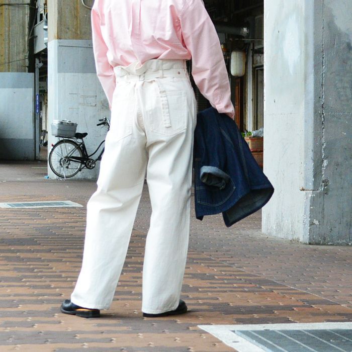 KAPTAIN SUNSHINE（キャプテンサンシャイン）Buckleback 5Pocket Denim Pants（バックルバック5ポケット デニムパンツ）10.5oz TWISTED SELVEDGE DENIM/White（ホワイト）【裾上げ無料】 -  タイガース・ブラザース本店オンラインショップ