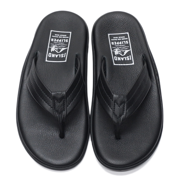 ISLAND SLIPPER レザートングサンダル black