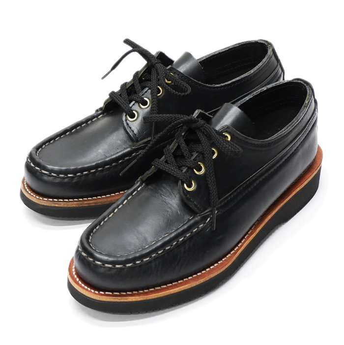 【10E 良品】RUSSELL MOCCASIN ラッセルモカシン  ブラック山と道