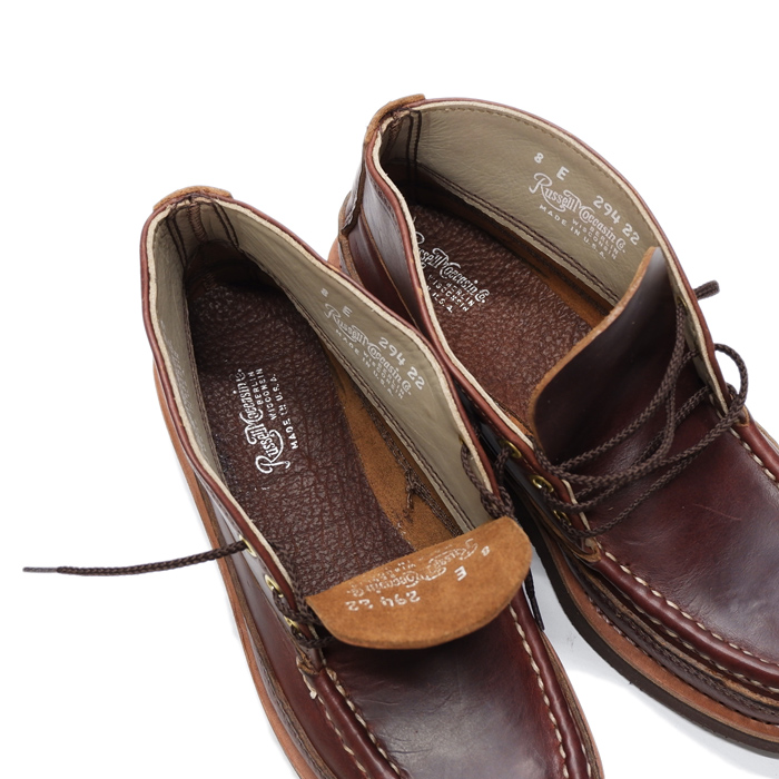 ラッセルモカシン／Russell Moccasin チャッカブーツ シューズ 靴 メンズ 男性 男性用レザー 革 本革 ブラウン 茶  SPORTING CLAYS CHUKKA BOOTS スポーティングクレイチャッカ シャークソール モカシン 定番