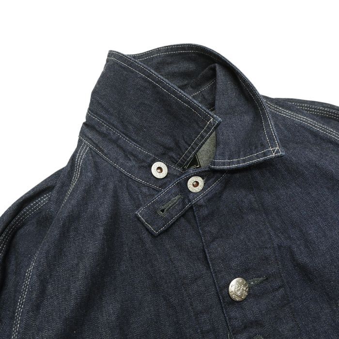 POST O'ALLS shawl collar DENIM JACKET