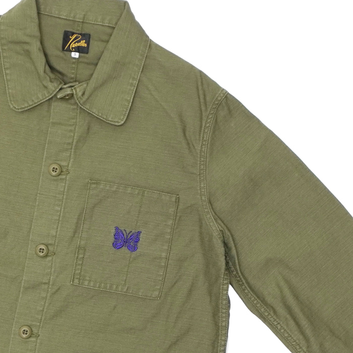 極美品　SASSAFRAS カバーオール オリーブグリーン S SASSAFRAS Digs Crew Half Army Ripstop Olive | kado〔カド
