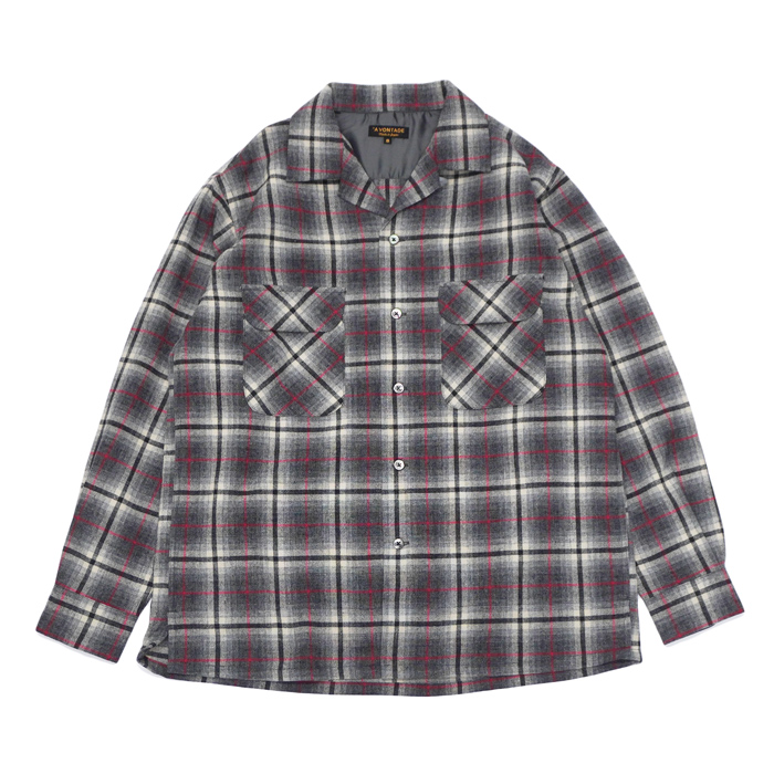 A VONTADE（アボンタージ）Wool Plaid Open Color Shirt（ウール