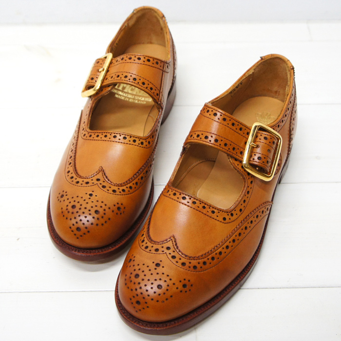 Tricker S トリッカーズ Mary Jane Brogue Shoes メリージェーン ブローグシューズ レザーソール 1001 Burnished 1001バーニッシュド タイガース ブラザース本店オンラインショップ