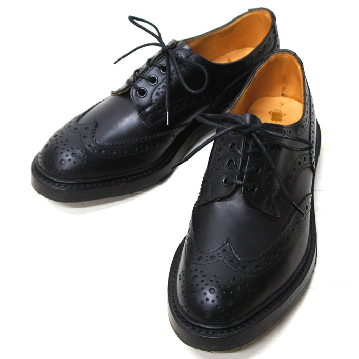 【訳あり】トリッカーズ カントリーシューズ バートン ダイナイトソール ブラック Tricker's M5633 BOURTON （BLACK BOX CALF) UK規格 ◆MADE IN ENGLAND◆ UK8.5( 27.0cm )