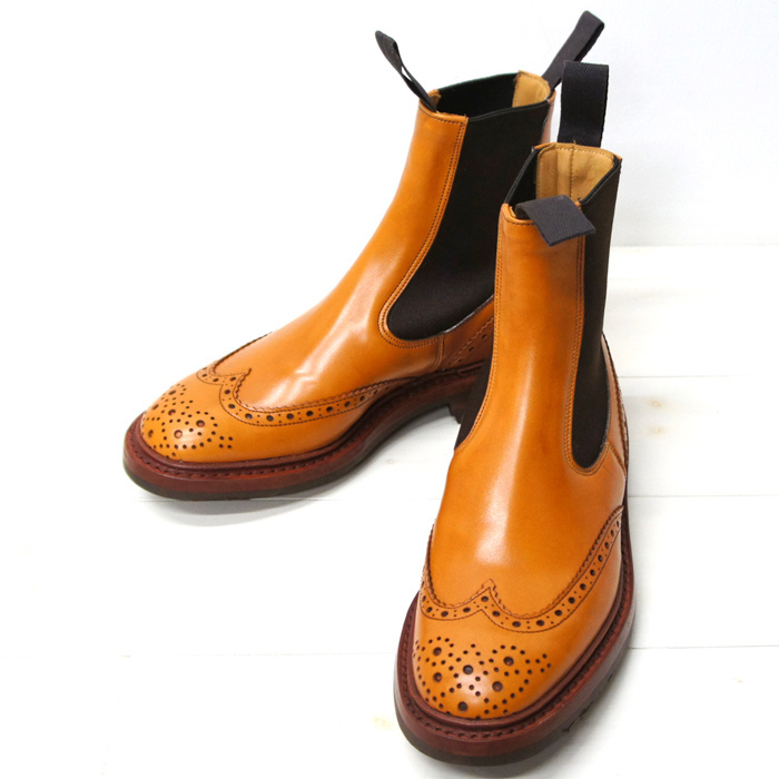 Tricker's（トリッカーズ）サイドゴア ブローグブーツ（Henry ...